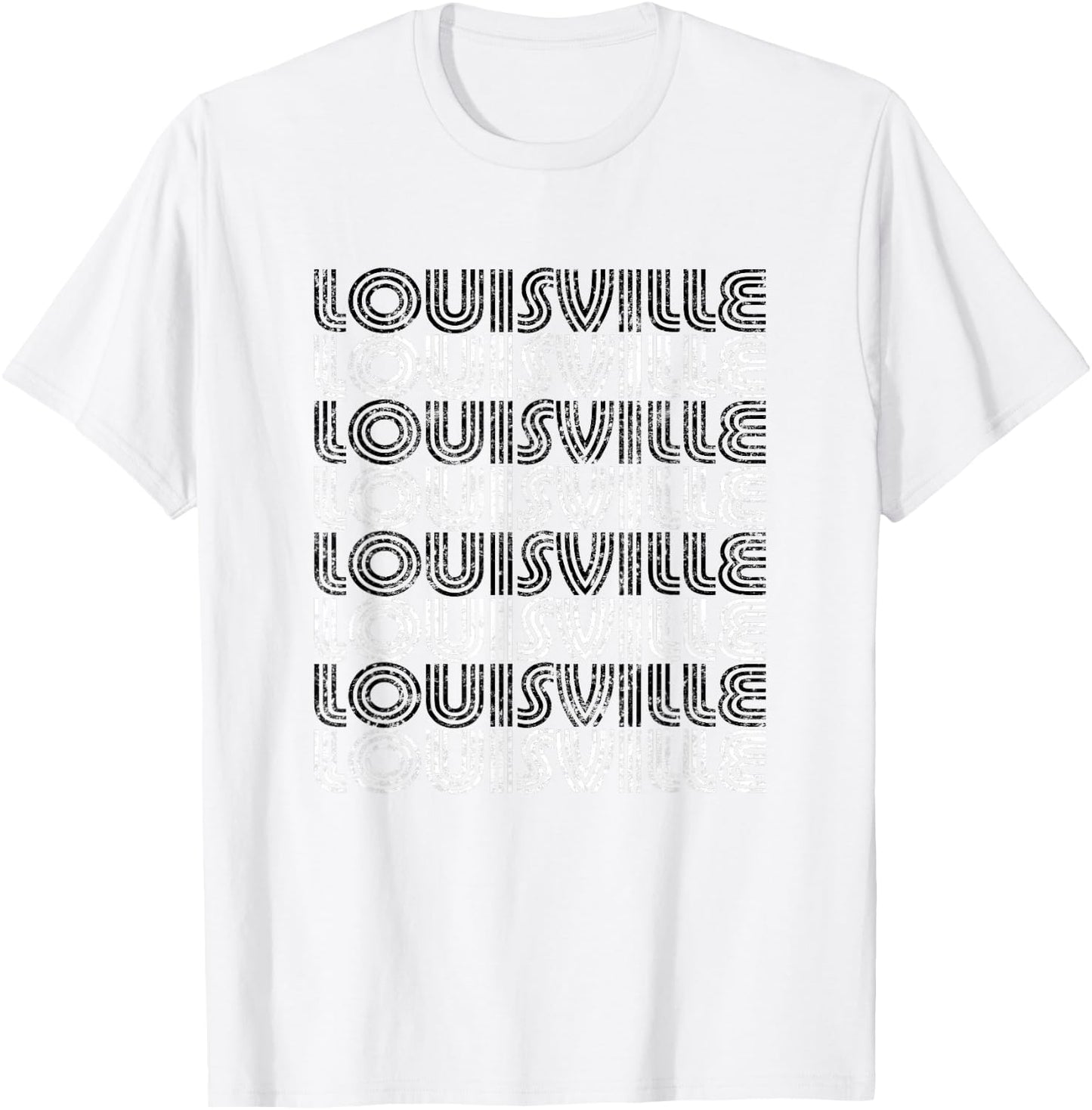 Louisville Kentucky Retro Vintage Weathered T-Shirt - T-Shirt | White