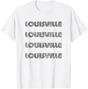 Louisville Kentucky Retro Vintage Weathered T-Shirt - T-Shirt | White