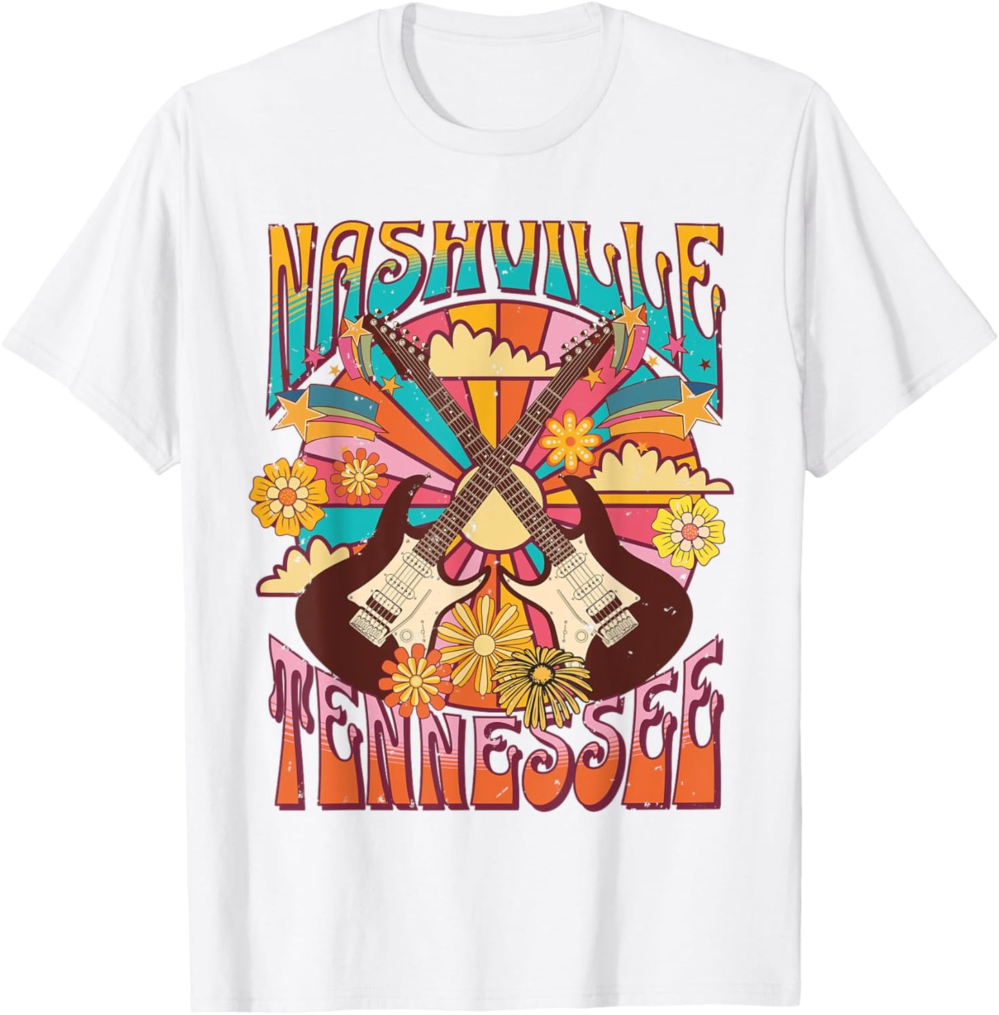 Nashville Country Music City Girls Trip Retro Nash Bash Bach T-Shirt - T-Shirt | White