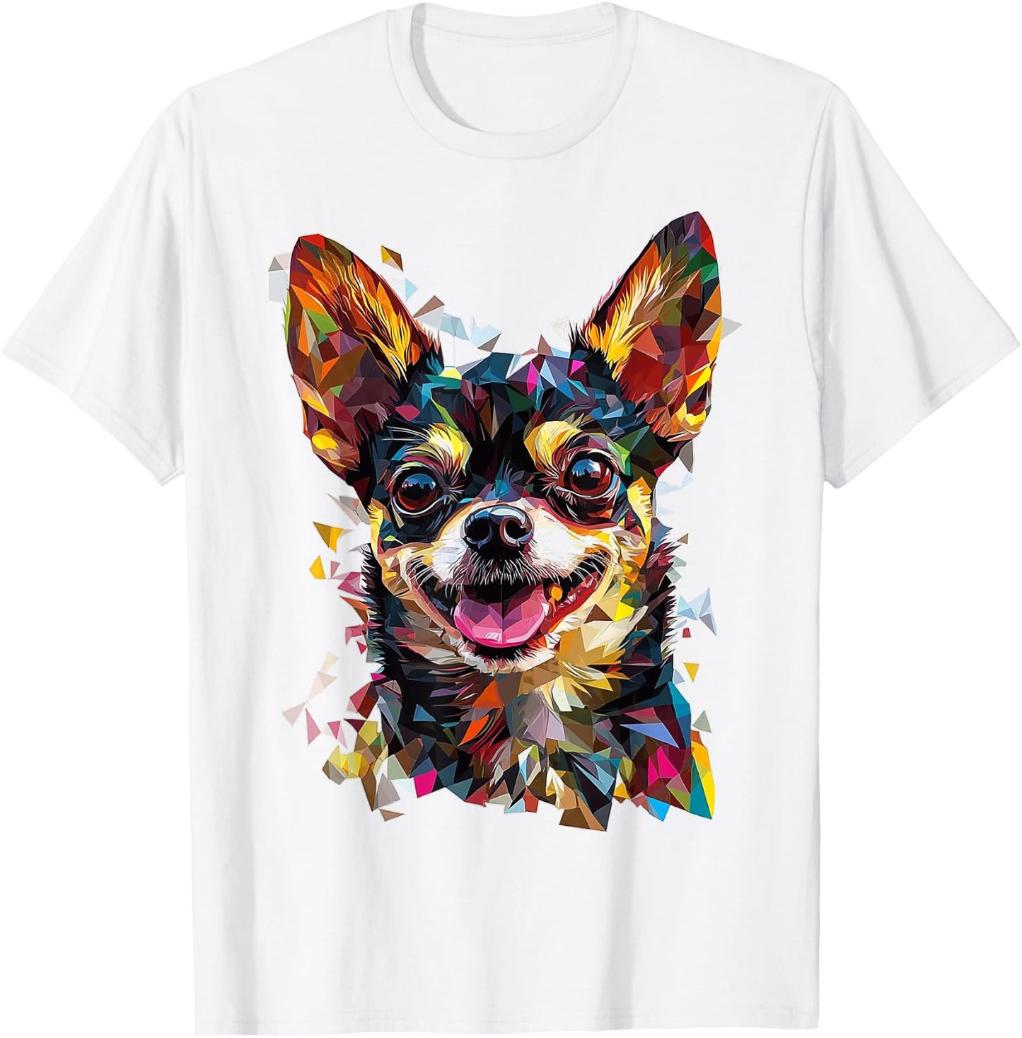 Chihuahua Dog Motif Pet Artwork Chihuahua Men Women Kids T-Shirt - T-Shirt | White