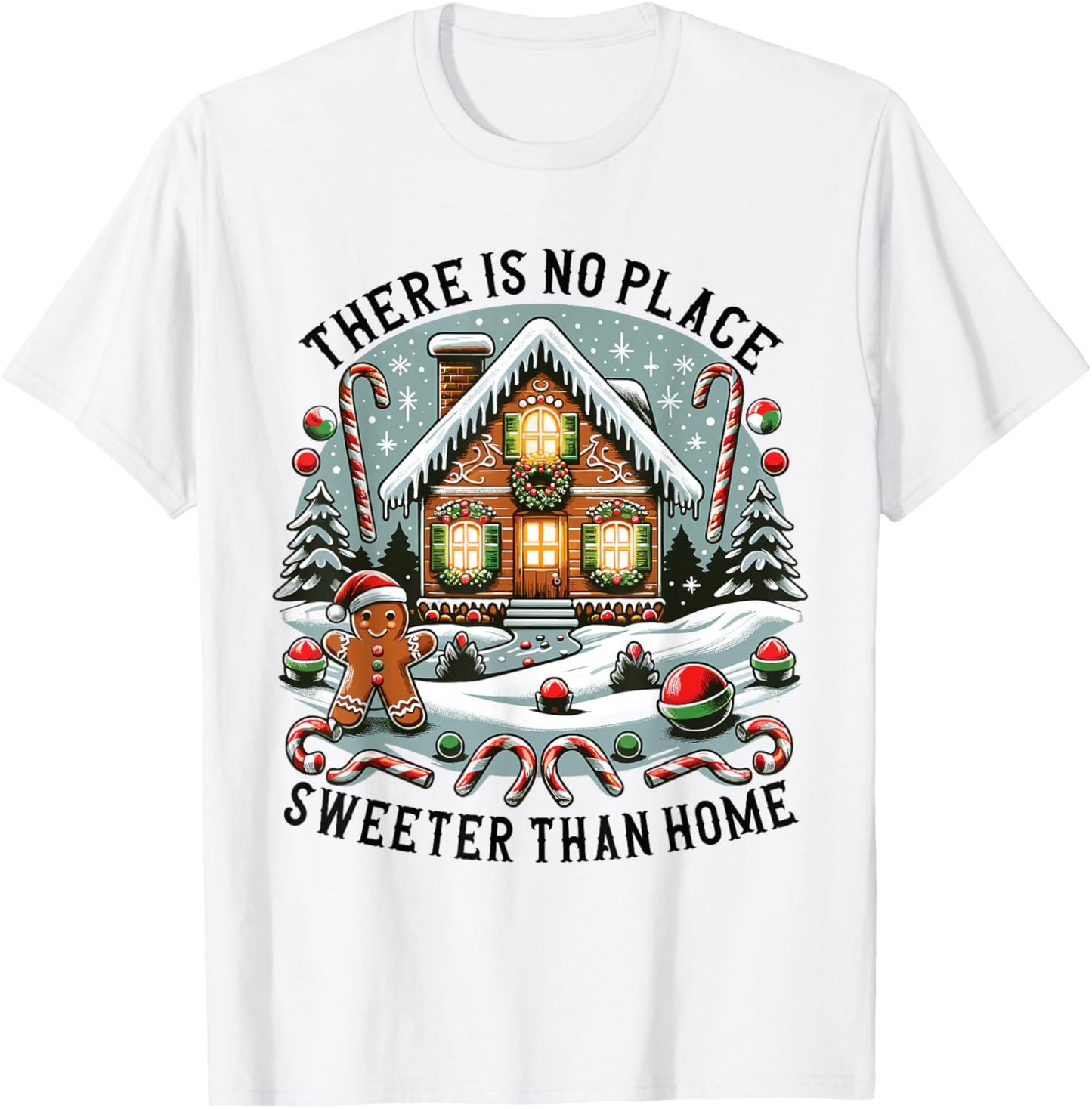 Gingerbread House Christmas Baking Gingerbread T-Shirt - T-Shirt | White