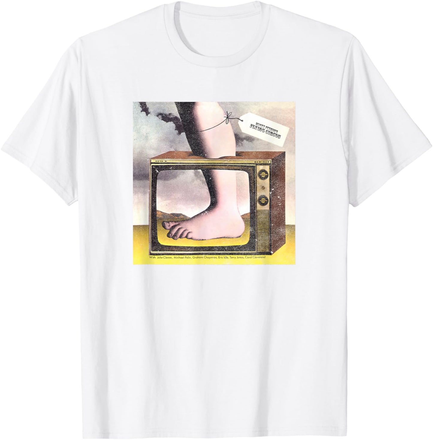 Monty Python Offizieller TV-Fuß Fliegender Zirkus T-Shirt - T-Shirt | White