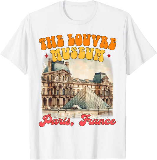 Paris Travel France Trip Vacation The Louvre Museum Paris T-Shirt - T-Shirt | White