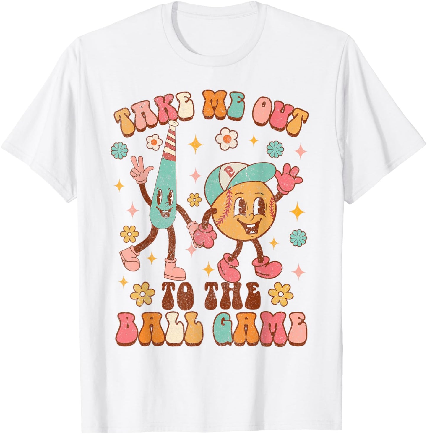 Take Me Out To The Ball Game Funny Baseball Game Day T-Shirt - T-Shirt | White