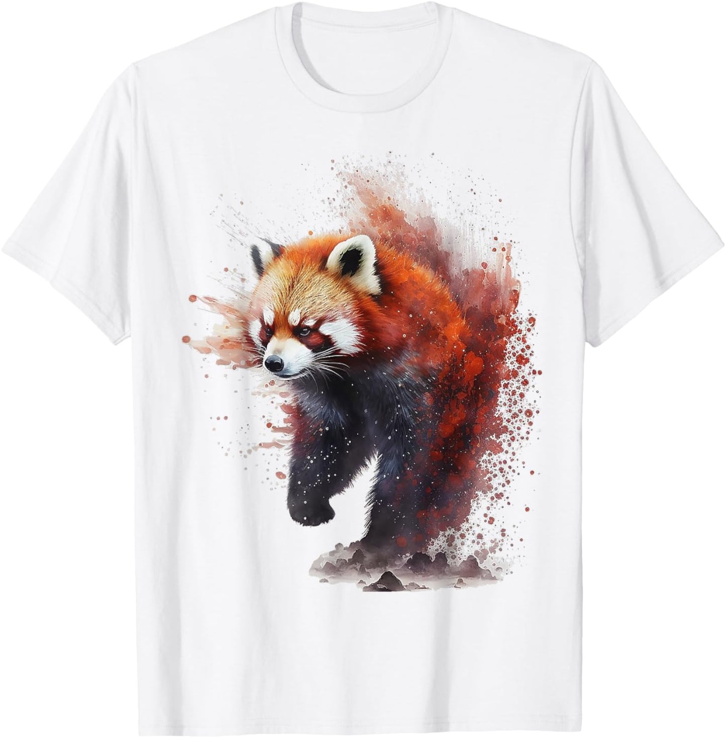 Red Panda Animal Print Art Animal Lover Red Panda T-Shirt - T-Shirt | White