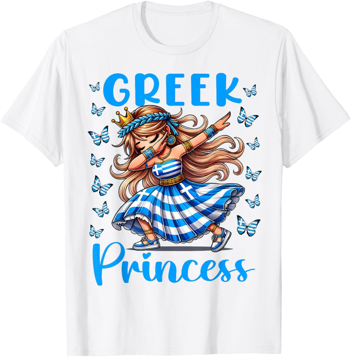 Greek Princess Dabbing for girls & kids T-Shirt - T-Shirt | White