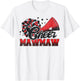 Cheer Mawmaw Cheer Leader Gift Biggest Fan Black Red Pom Pom T-Shirt - T-Shirt | White