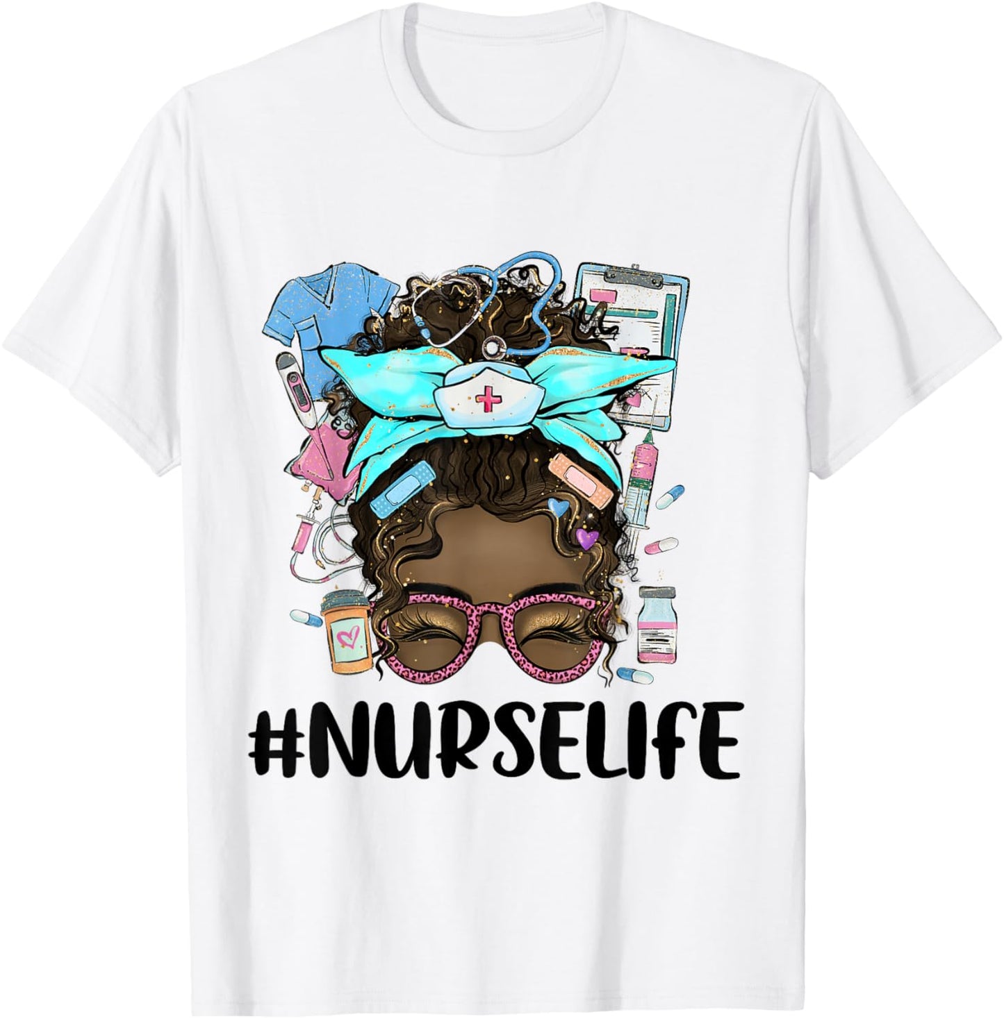 Black Nurse Life Proud Black Nurse Melanin Nurse T-Shirt - T-Shirt | White
