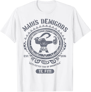 Disney Moana Maui's Demigods Artsy Circle Portrait T-Shirt - T-Shirt | White