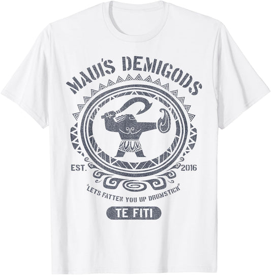 Disney Moana Maui's Demigods Artsy Circle Portrait T-Shirt - T-Shirt | White