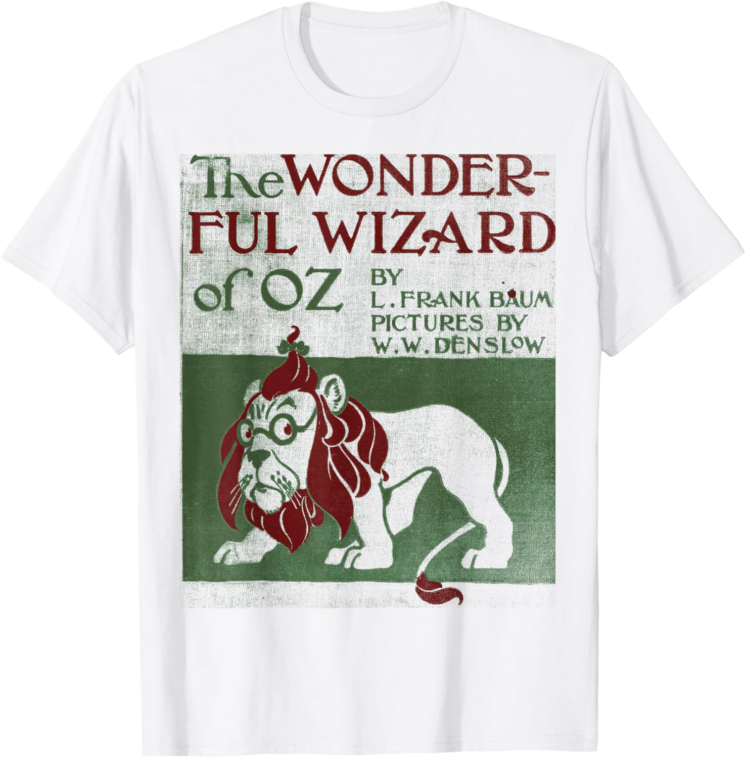 Wizard of oz Shirt Cowardly brave lion Vintage classic book T-Shirt - T-Shirt | White