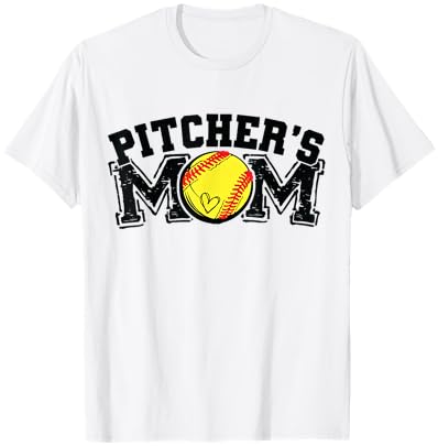 Softball Pitcher's Mom T-Shirt - T-Shirt | White