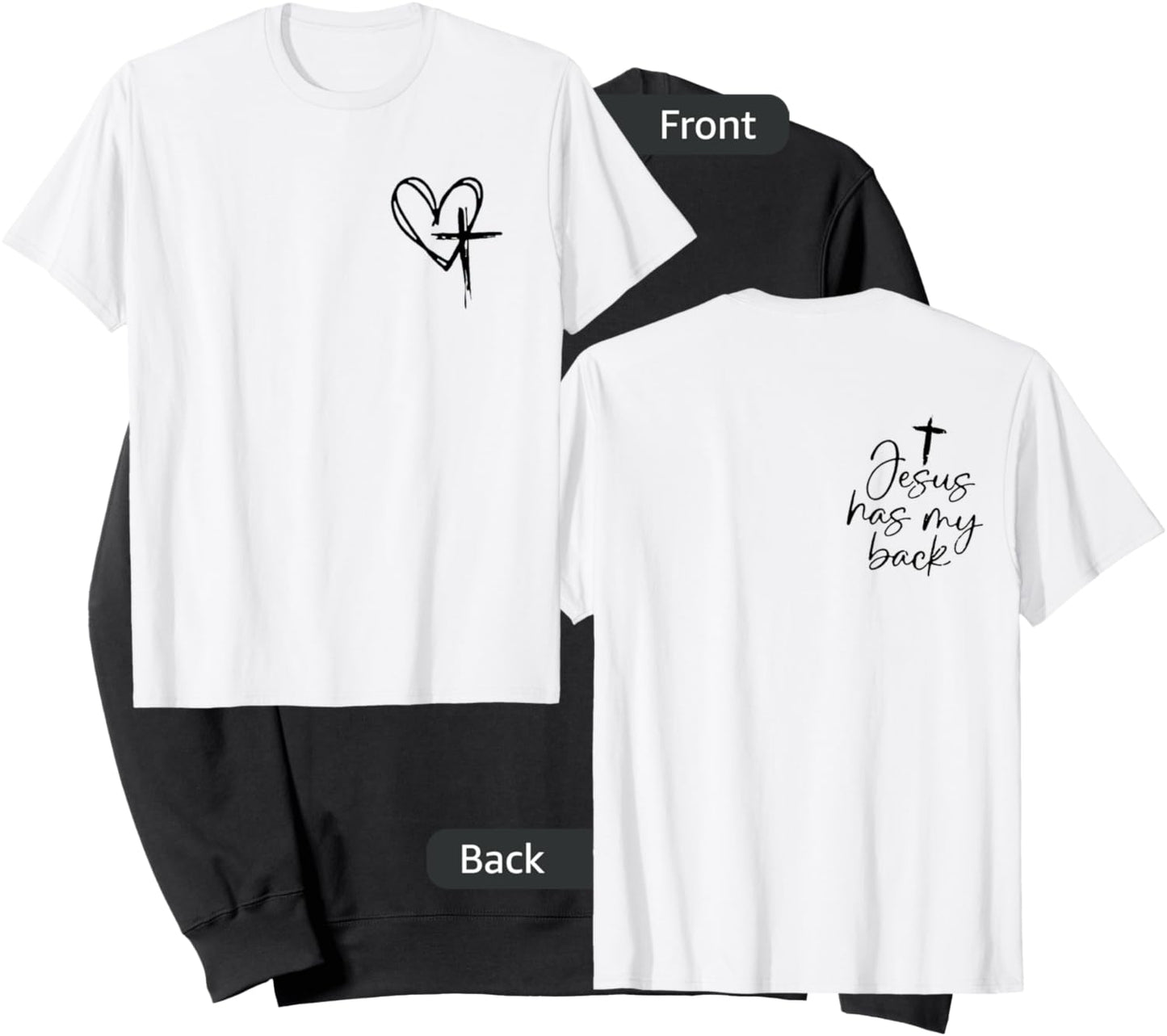Jesus Has My Back Sweatshirt - Sweatshirt | Black