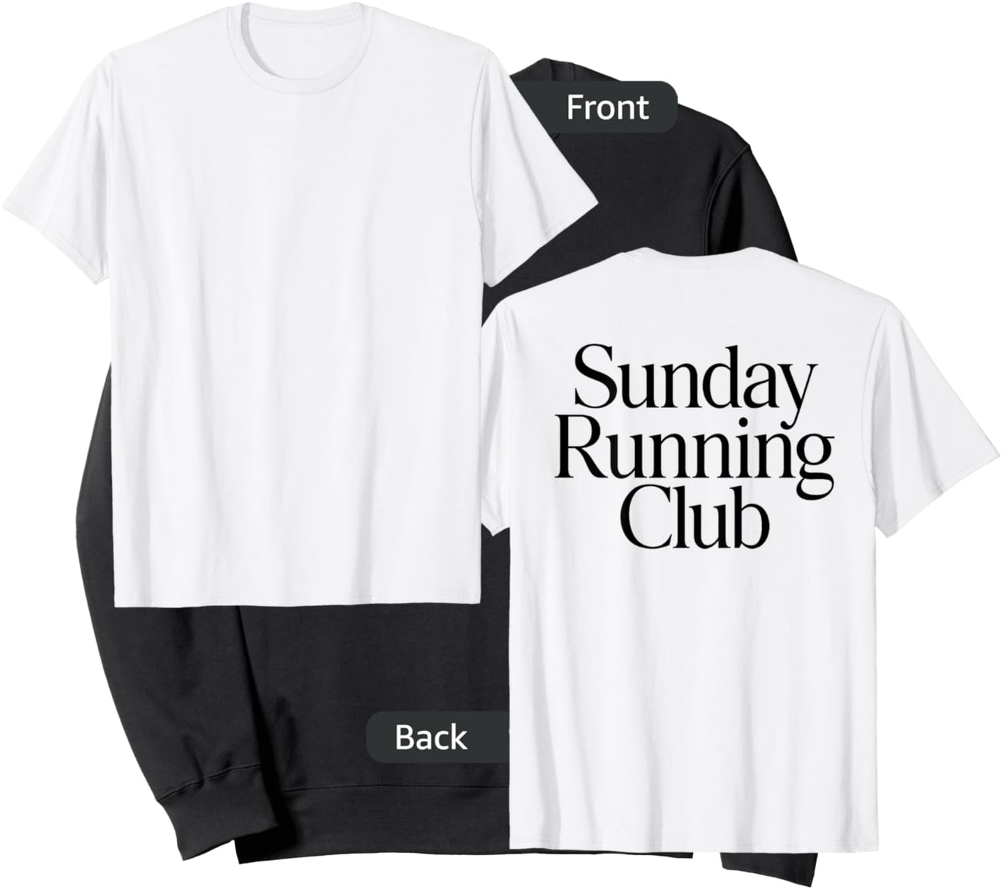 SUNDAY RUNNING CLUB X Jogger Jogging Runner Fitness Gym BACK Sweatshirt - Sweatshirt | Black