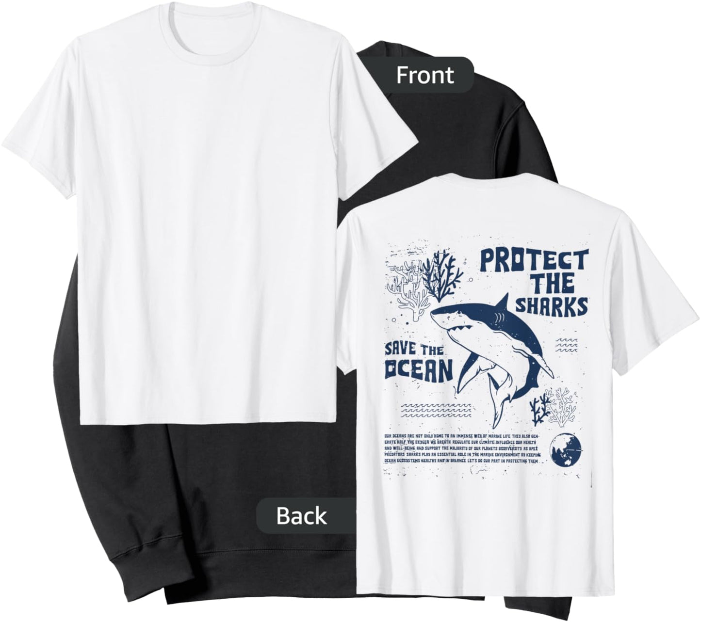 Protect The Local Sharks Scuba Diving Save The Ocean Sweatshirt - Sweatshirt | Black