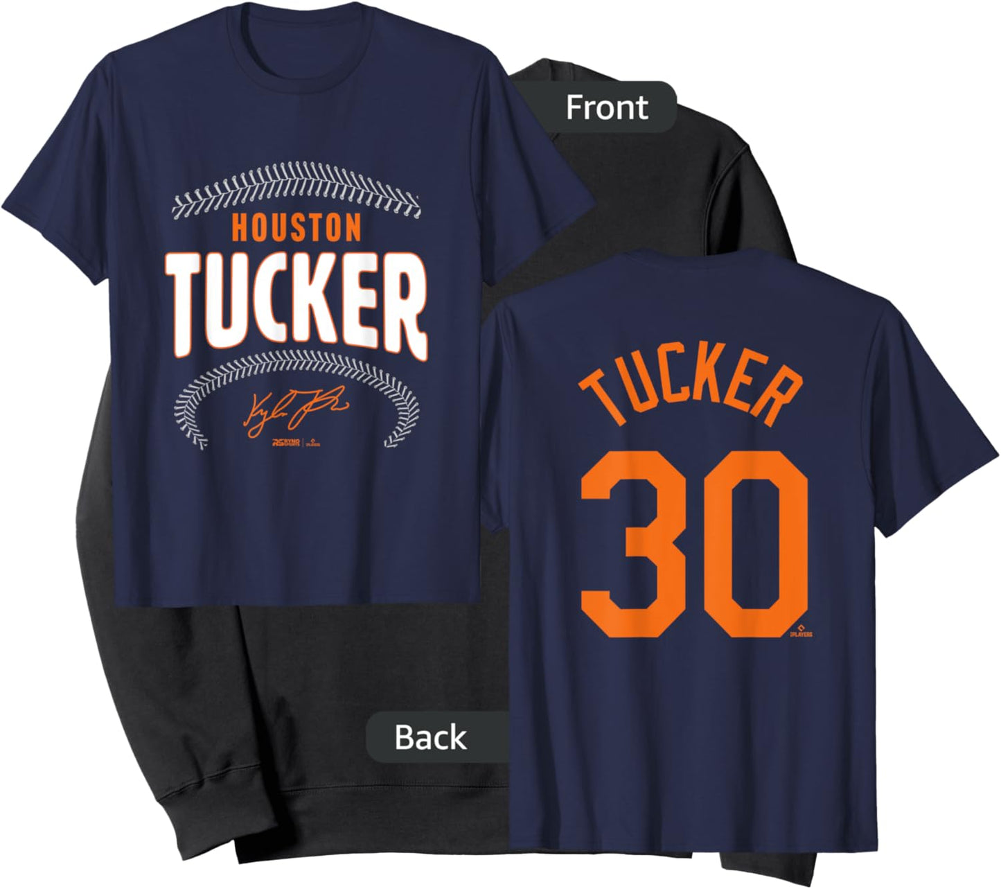 Kyle Tucker Houston Baseball Name & Number (Front & Back) Sweatshirt - Sweatshirt | Black