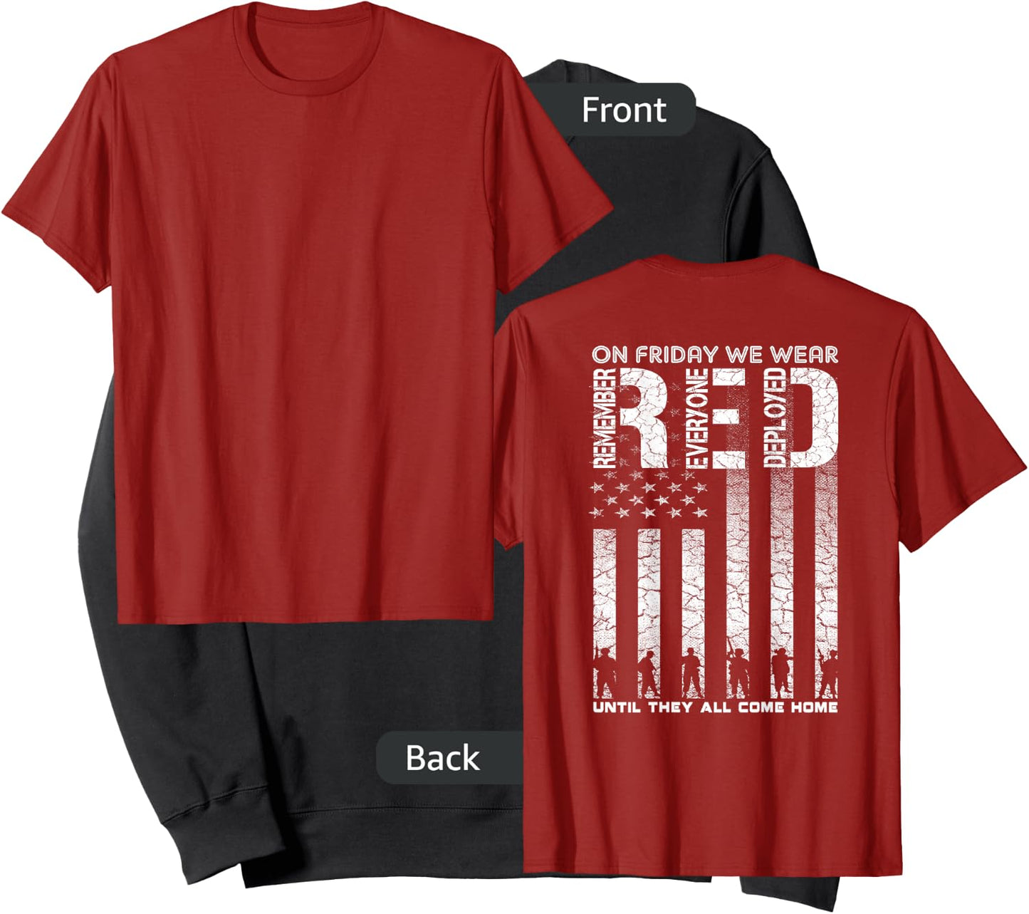 Red Friday Military shirt On Friday We Wear Red Veteran Sweatshirt - Sweatshirt | Black