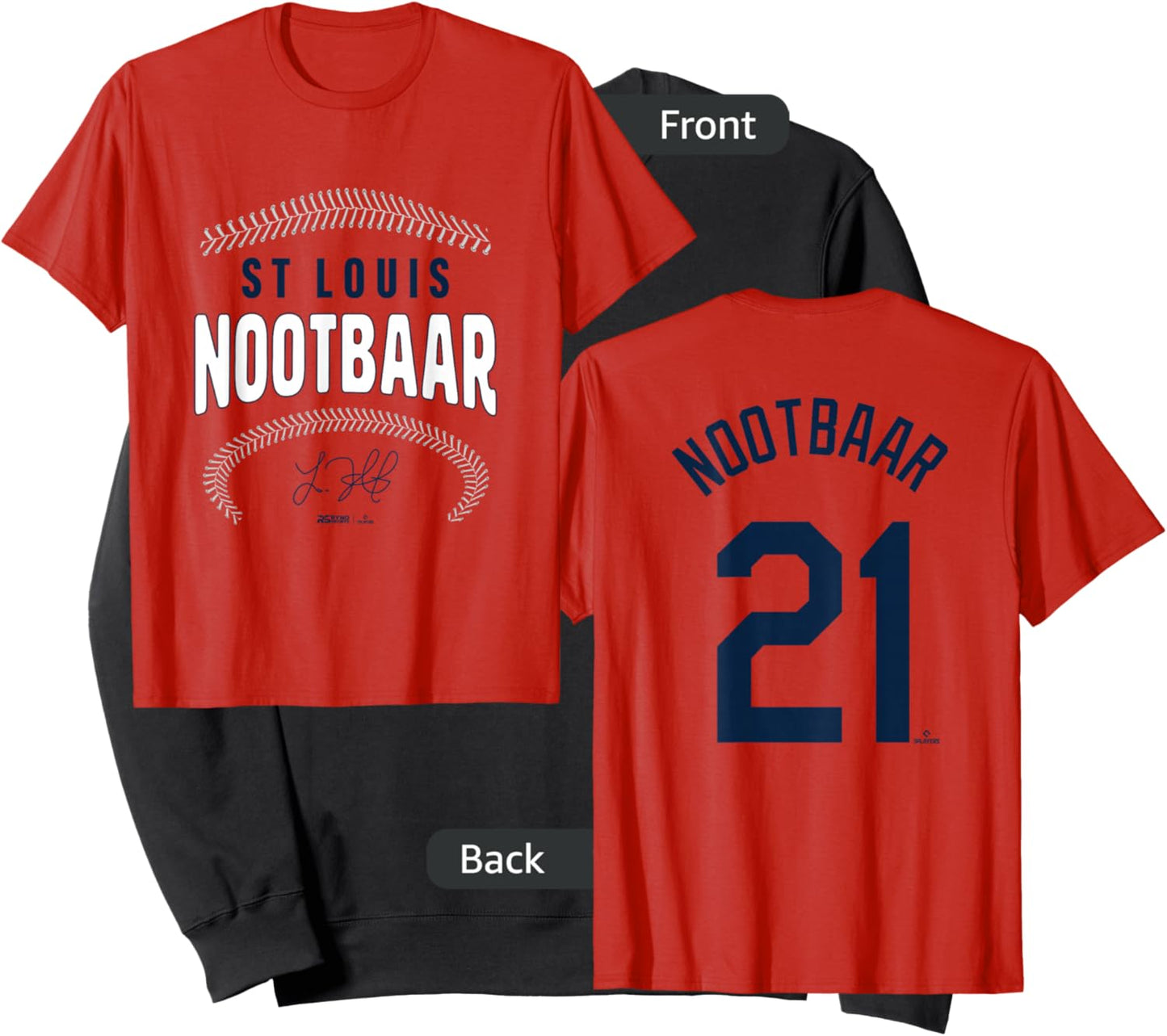 Lars Nootbaar St. Louis Baseball Name & Number (Front&Back) Sweatshirt - Sweatshirt | Black