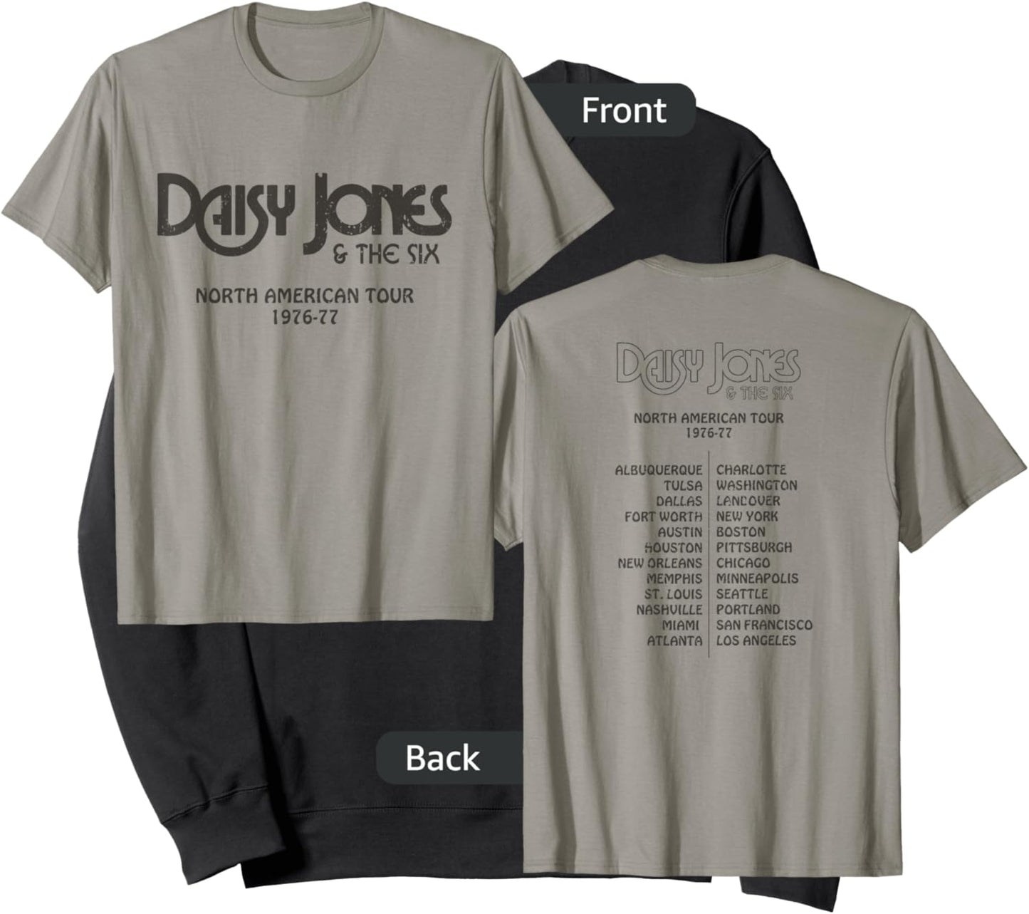 Daisy Jones & the Six - North American Tour 1976-77 Vintage Sweatshirt - Sweatshirt | Black