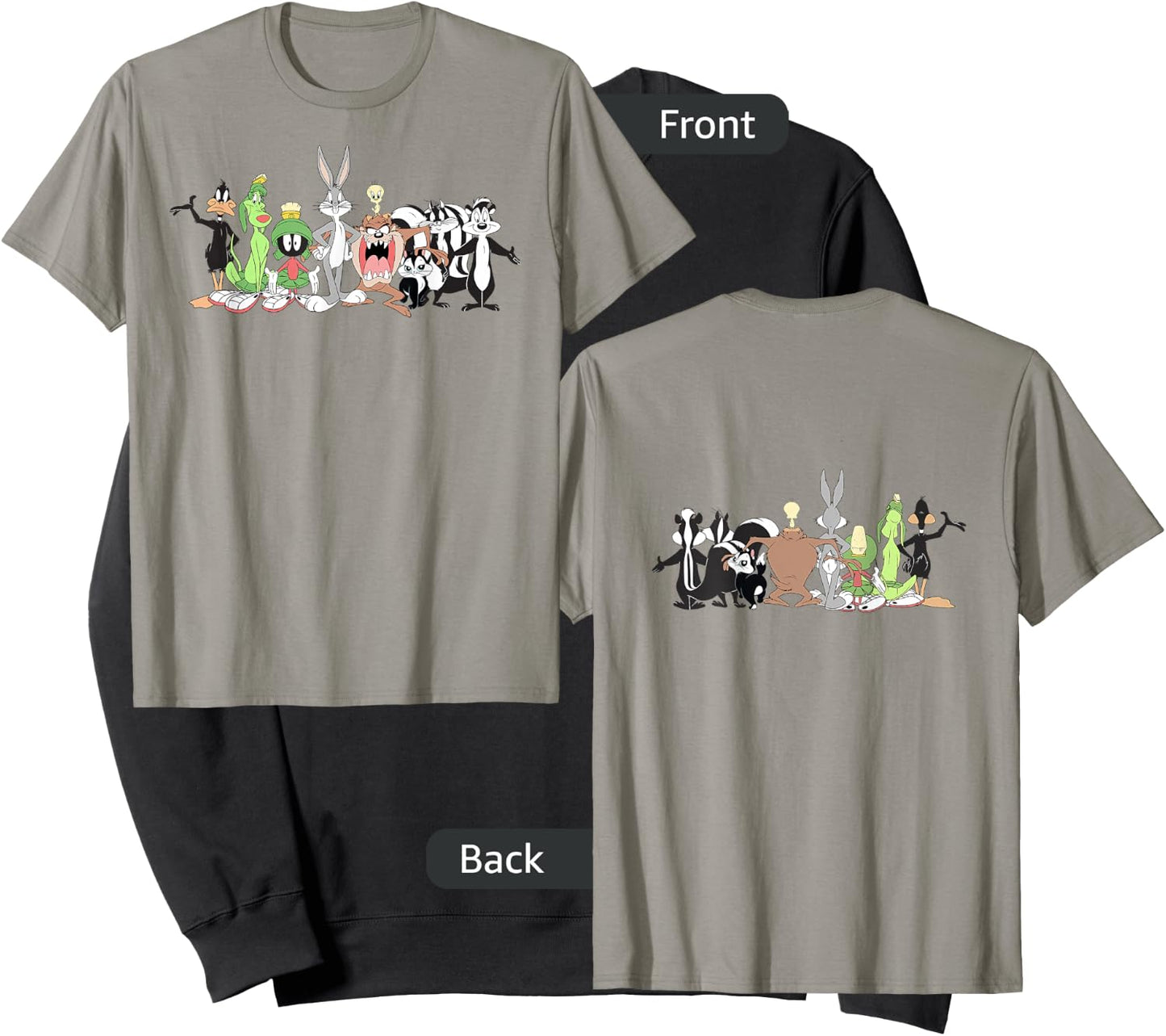 Looney Tunes Group Shot Line Up Front & Back Sweatshirt - Sweatshirt | Black