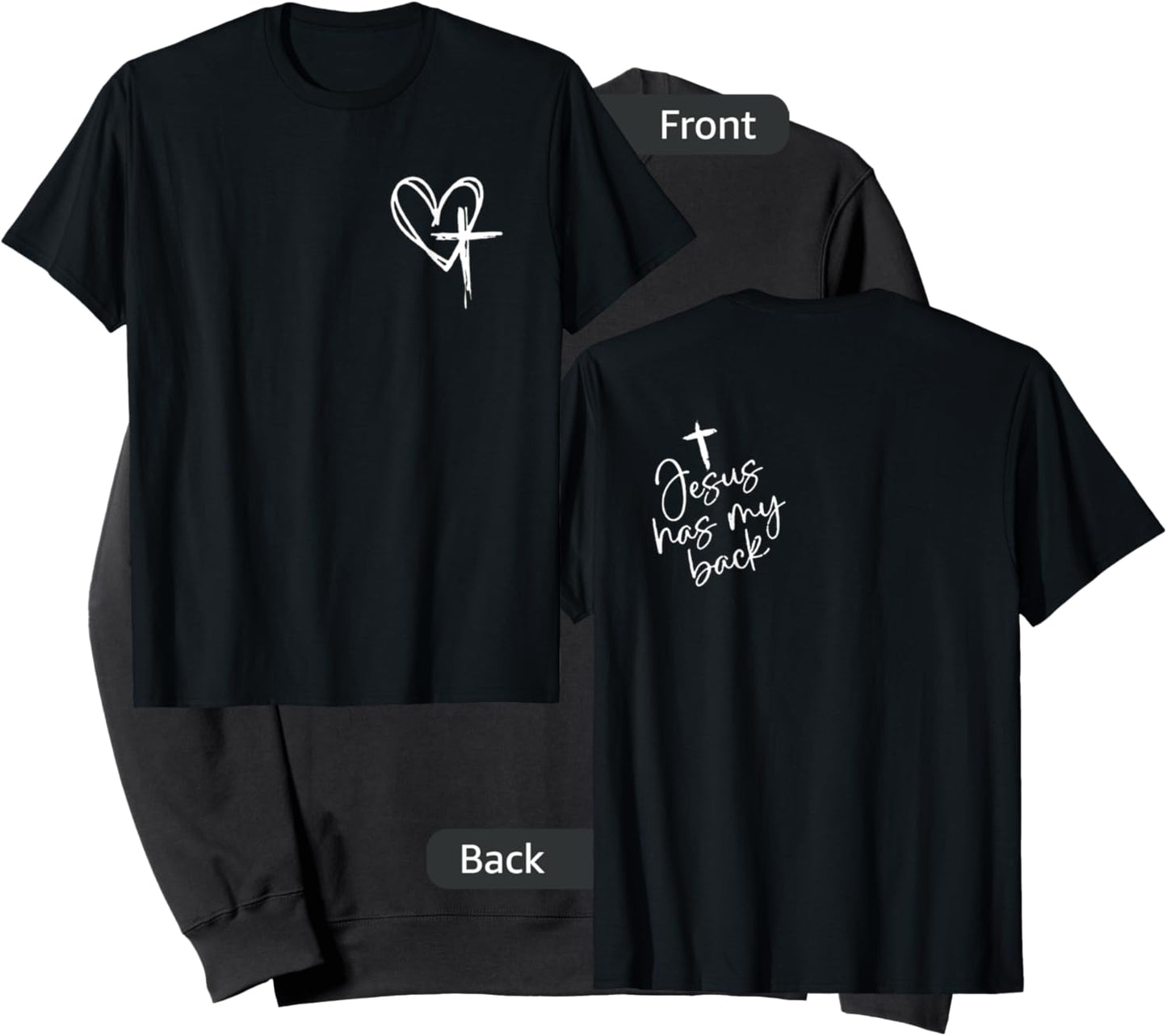 Jesus Has My Back Sweatshirt - Sweatshirt | Black