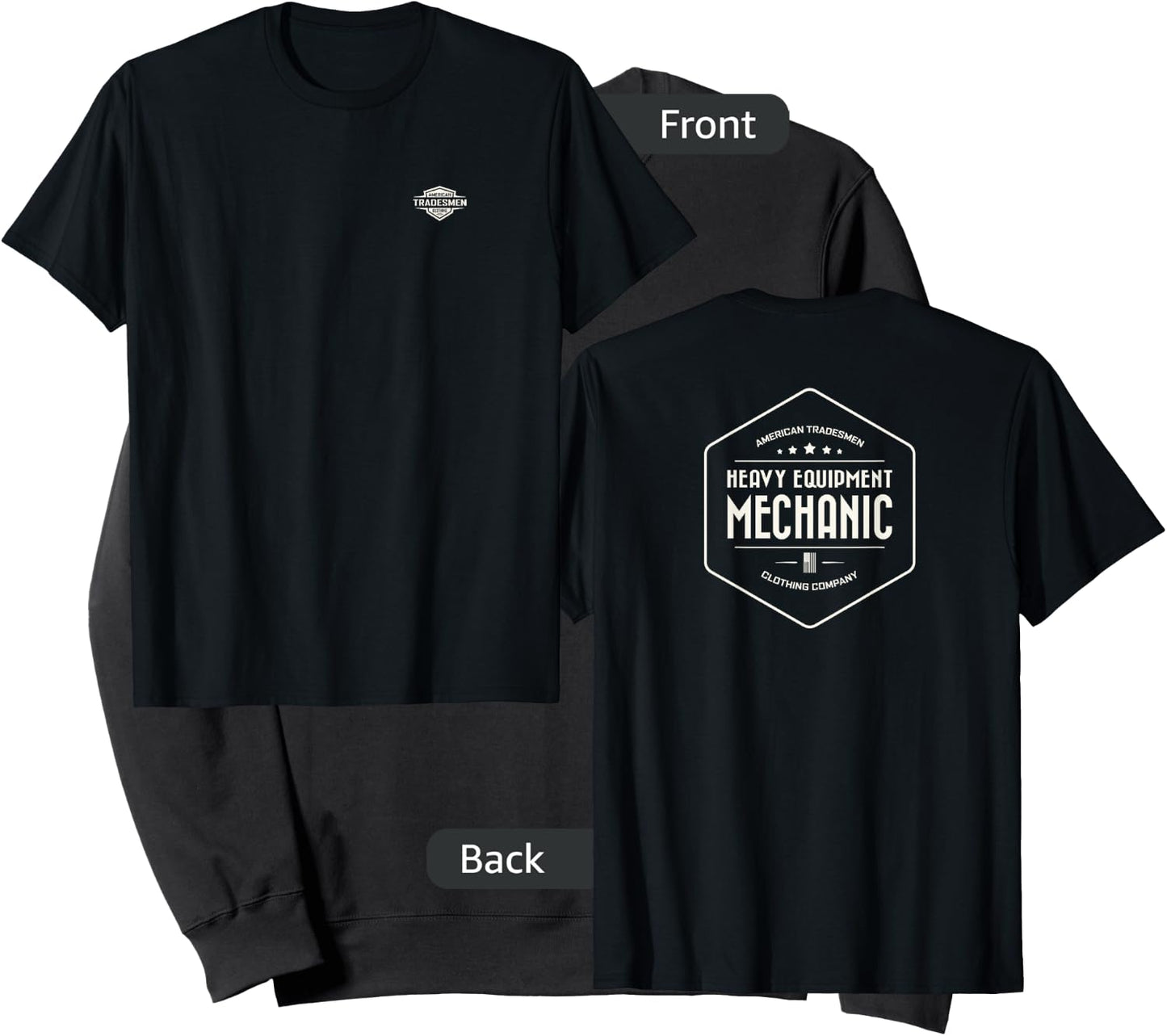 "Heavy Equipment Mechanic" with vintage white design Sweatshirt - Sweatshirt | Black