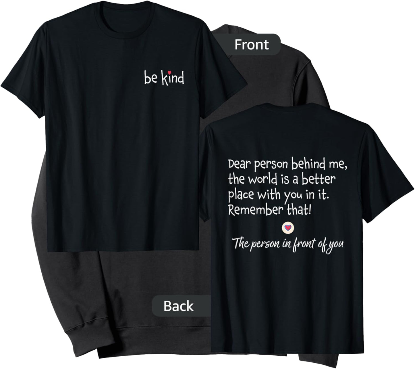 Dear Person Behind Me Front And Back Sweatshirt - Sweatshirt | Black