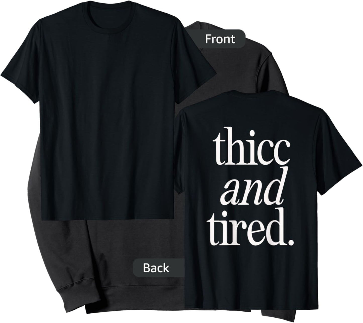 Thicc and Tired Gym Sweatshirt - Sweatshirt | Black