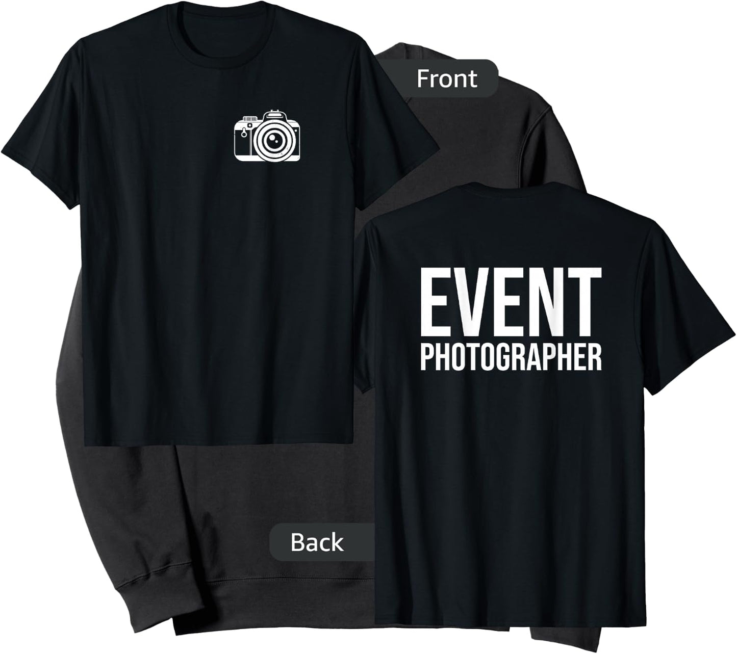Event Photographer Front- and Back Print Sweatshirt - Sweatshirt | Black