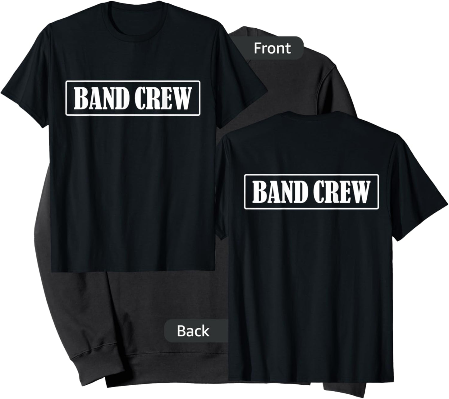 Band Crew Uniform FRONT and BACK Print - Band Crew Sweatshirt - Sweatshirt | Black