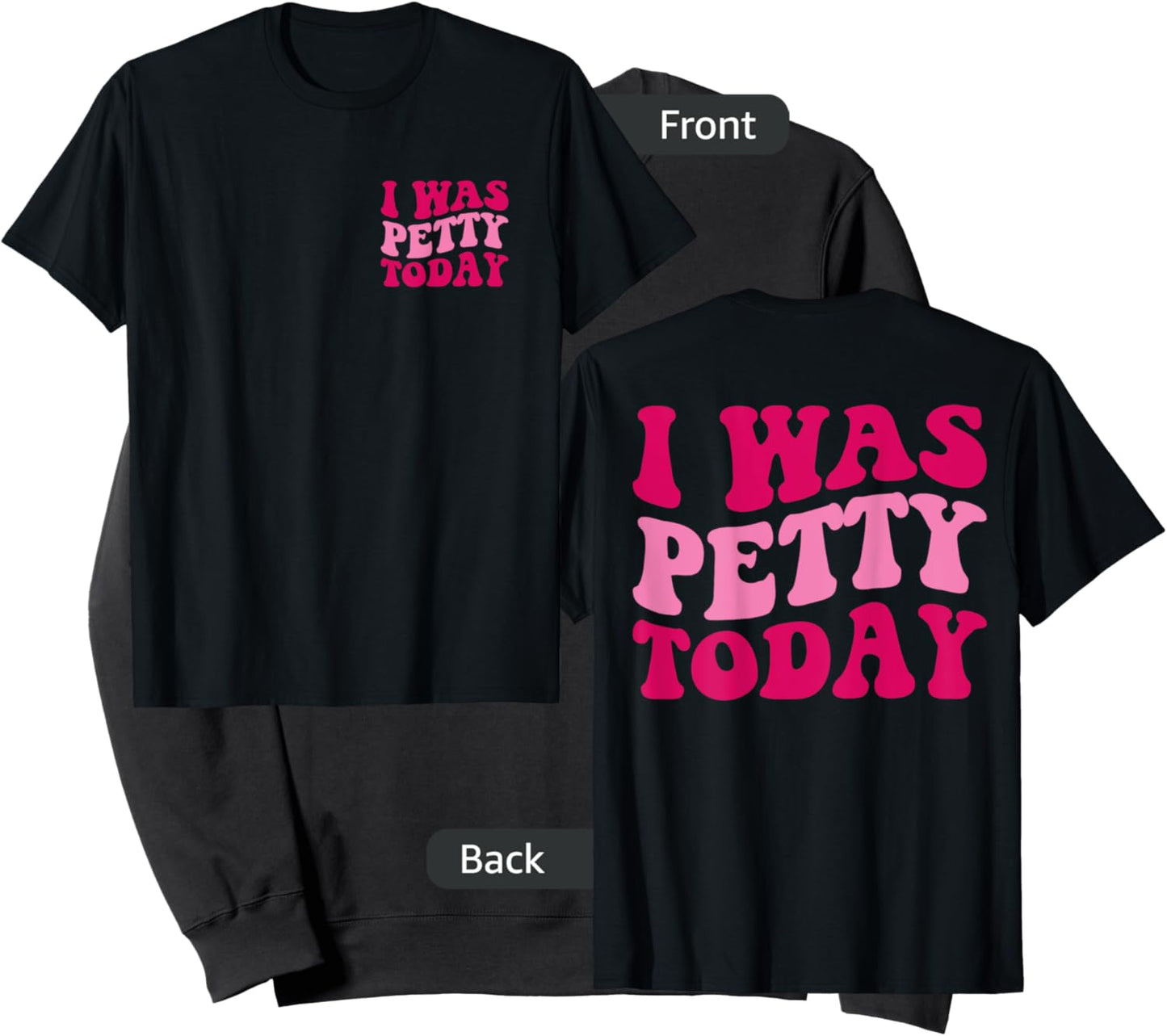 I Was Petty Today Funny Sarcastic Saying Groovy Women Sweatshirt - Sweatshirt | Black