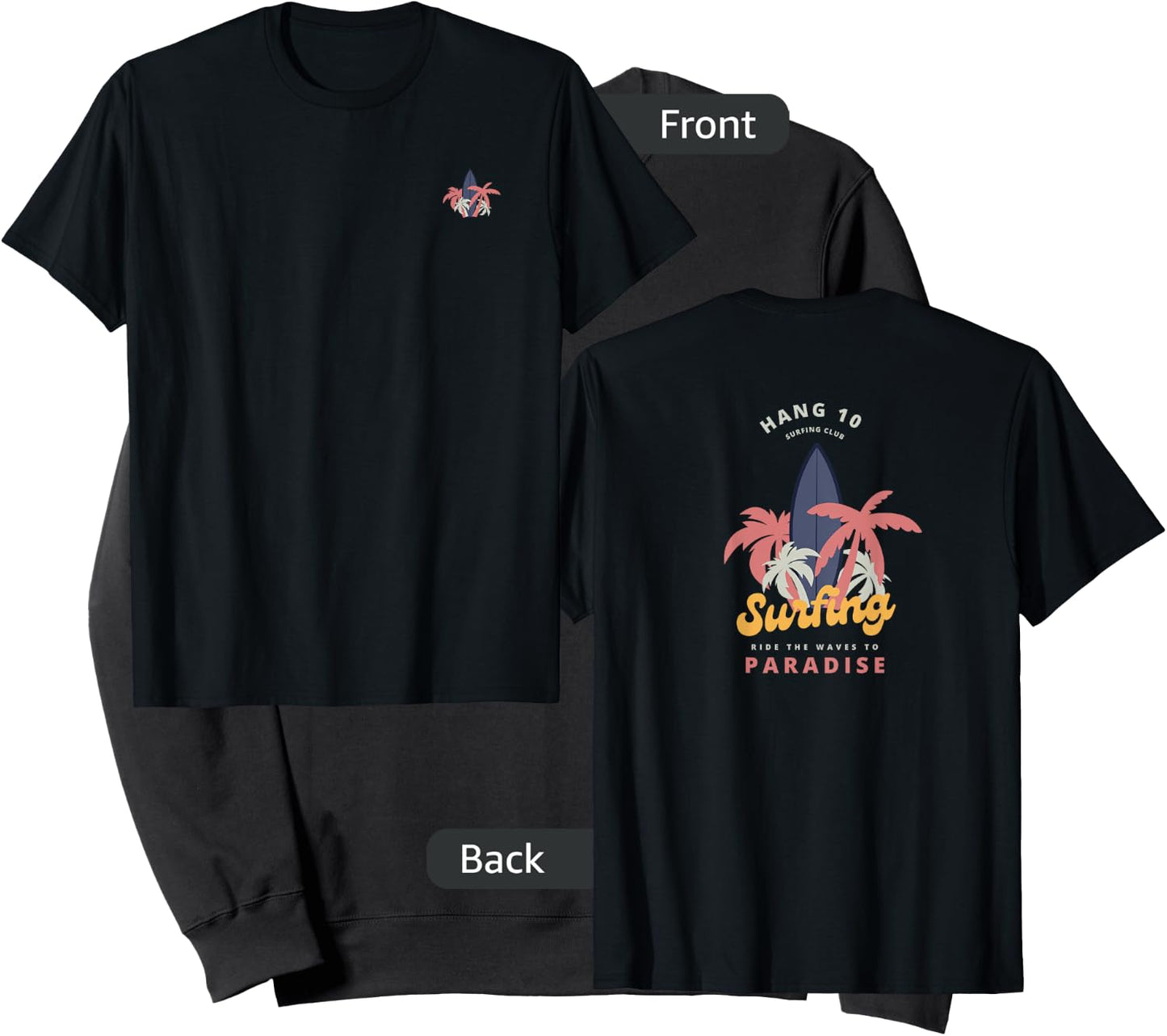 Hang 10 Surfing Club Ride The Waves Sweatshirt - Sweatshirt | Black