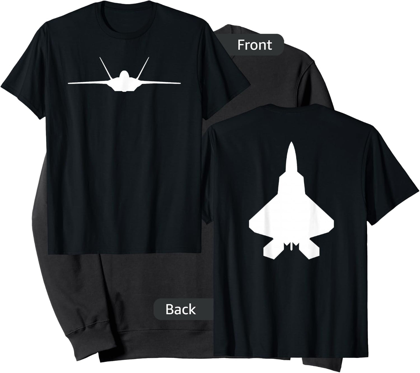 F 22 Raptor Fighter Jet Aircraft Silhouette Sweatshirt - Sweatshirt | Black