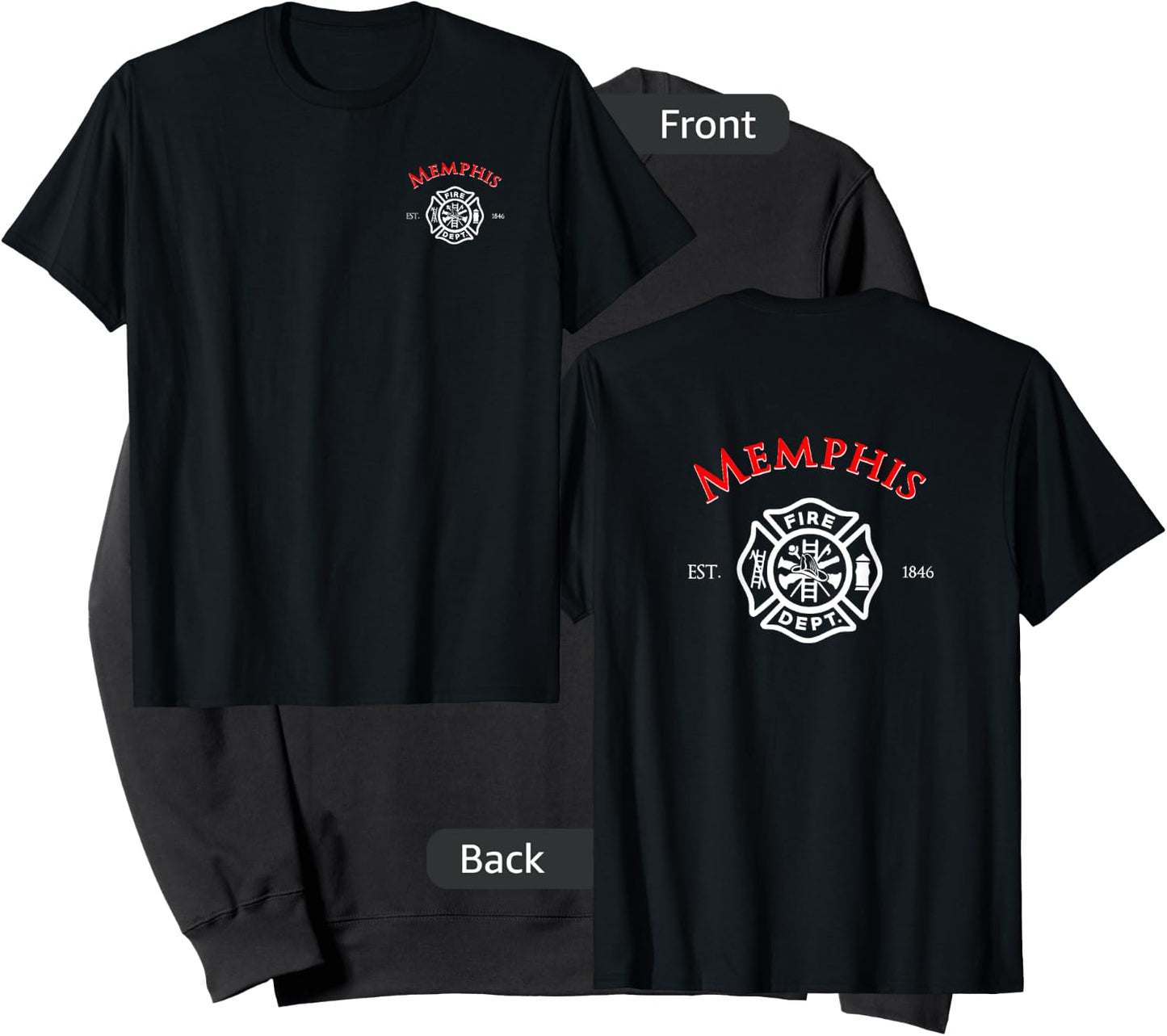 City of Memphis Fire Rescue Tennessee Firefighter Sweatshirt - Sweatshirt | Black