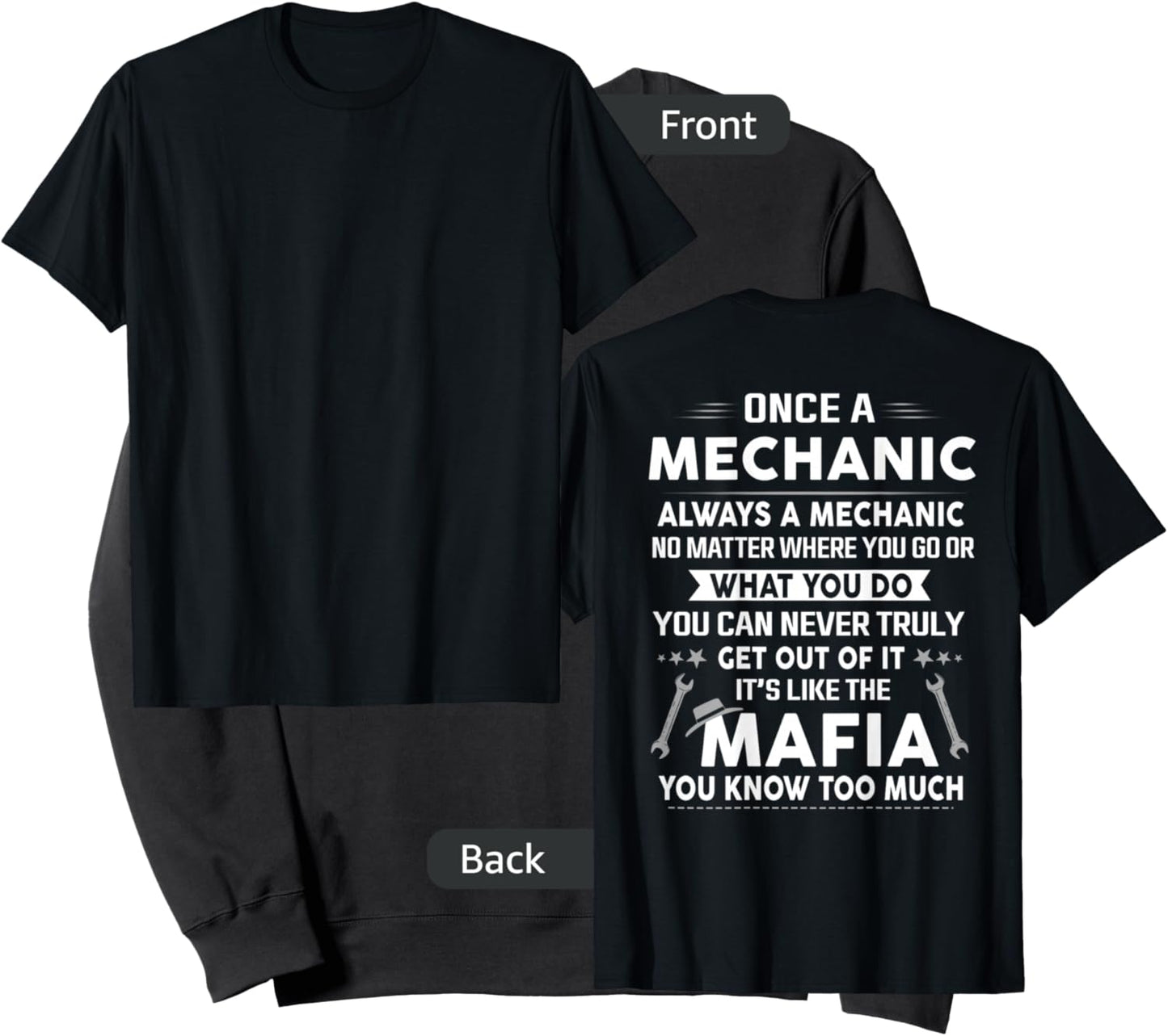 Once A Mechanic Always A Mechanic It's Like the Mafia Men Sweatshirt - Sweatshirt | Black