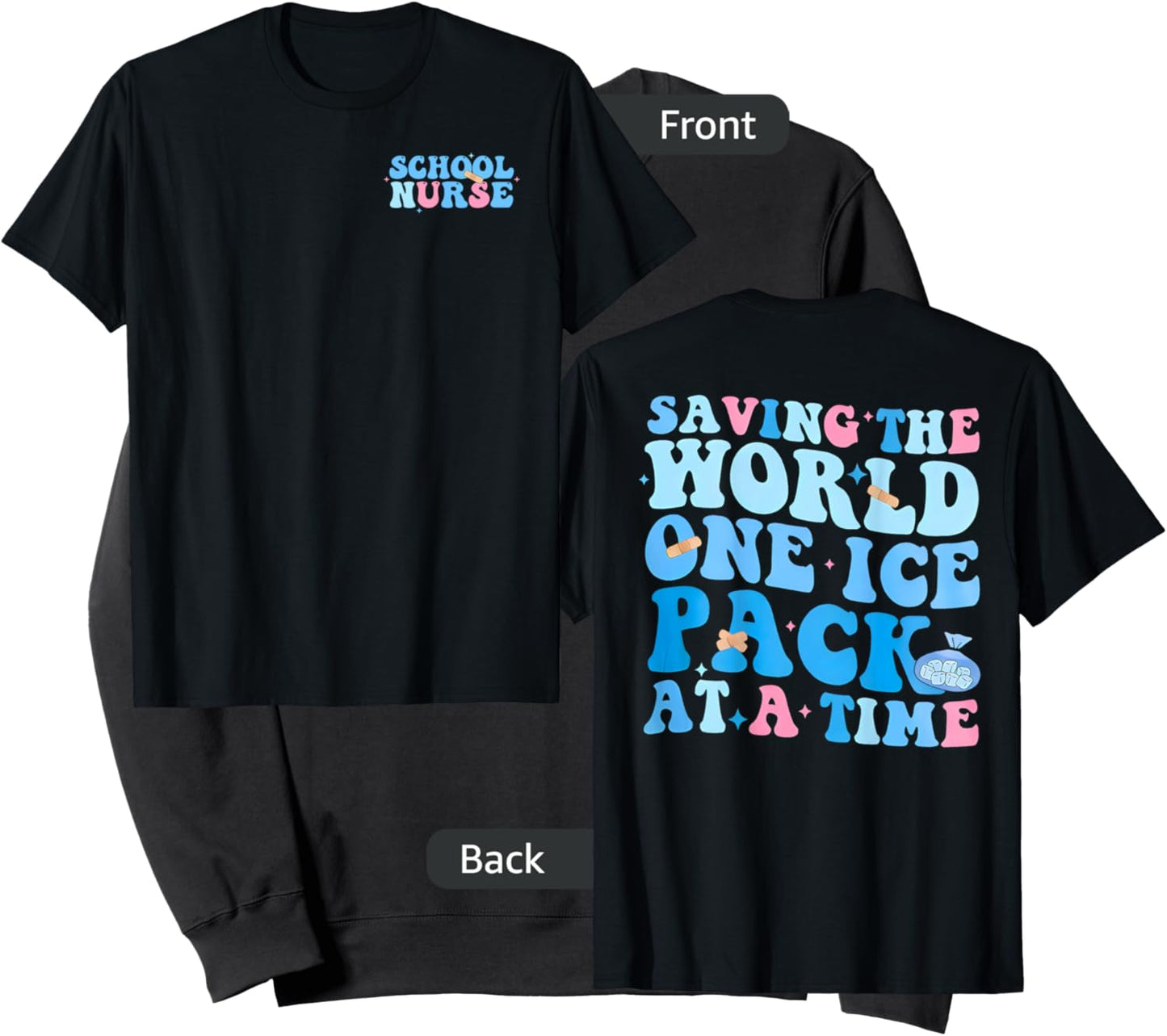 Saving The World One Ice Pack At Time School Nurse Sweatshirt - Sweatshirt | Black