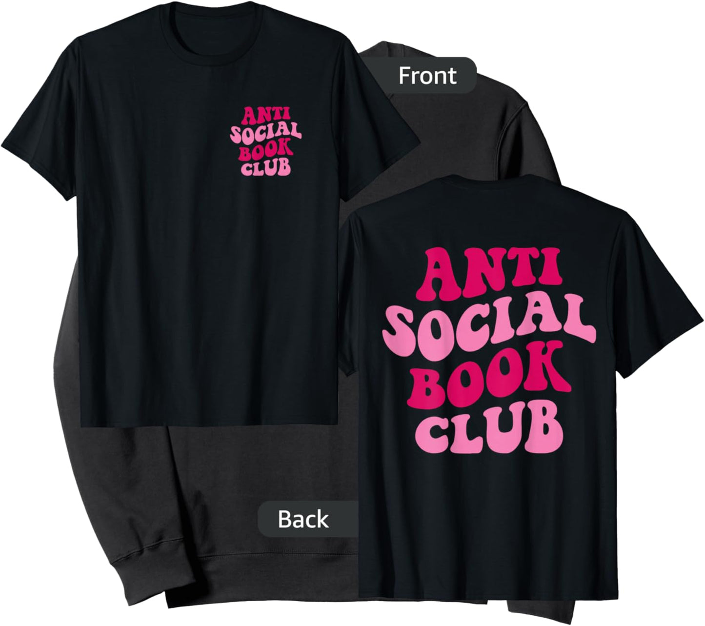 Anti Social Book Club Funny Apparel Groovy Sweatshirt - Sweatshirt | Black
