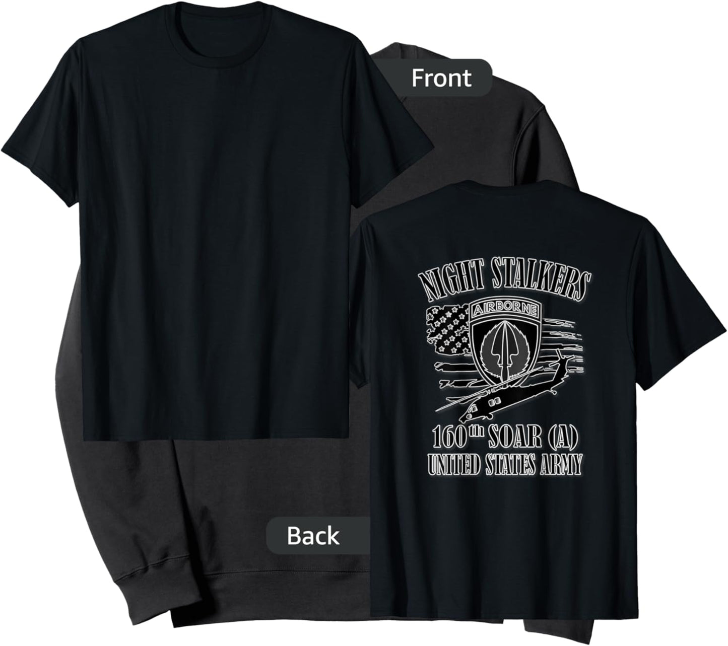 U.S. Army 160th SOAR- Airborne (Back Design) Sweatshirt - Sweatshirt | Black