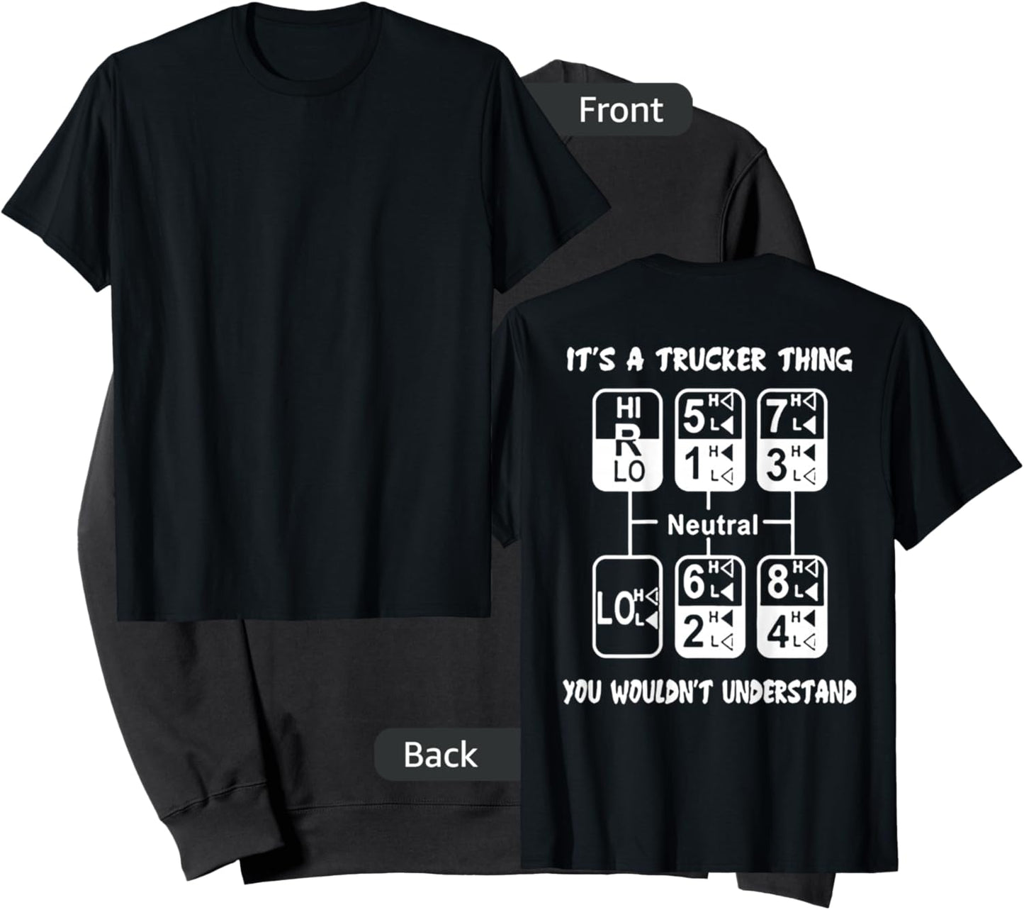 It's A Trucker Thing You Wouldn't Understand (on back) Sweatshirt - Sweatshirt | Black