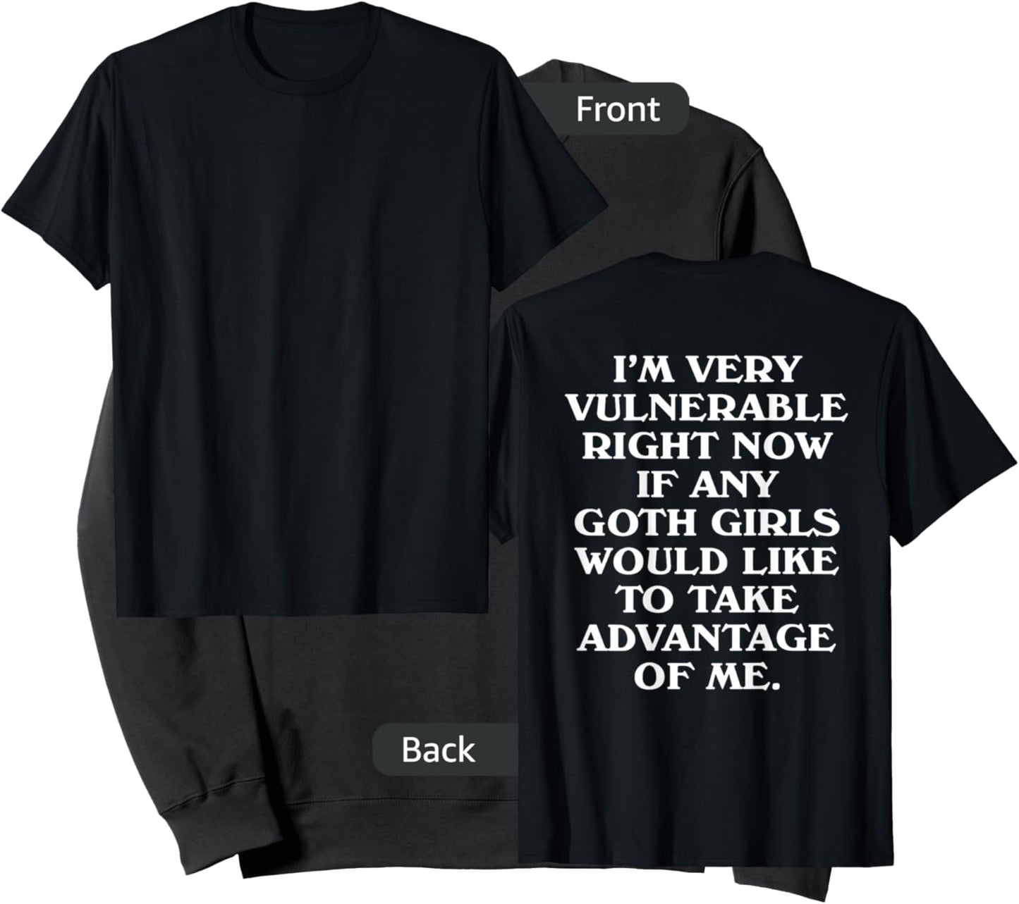 I'm Very Vulnerable Right Now - Funny Goth Girls Humor Quote Sweatshirt - Sweatshirt | Black