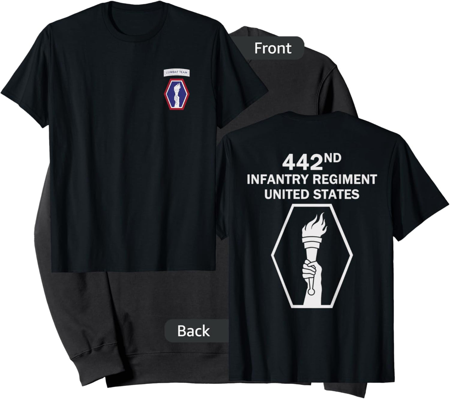 442nd Infantry US Military Combat Infantryman WWII Veteran Sweatshirt - Sweatshirt | Black