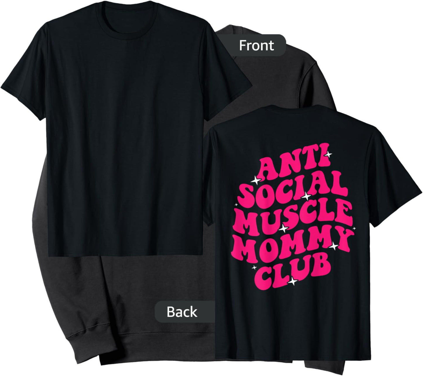 Cute Groovy Anti Social Muscle Mommy Club Gym Mates Funny Sweatshirt - Sweatshirt | Black