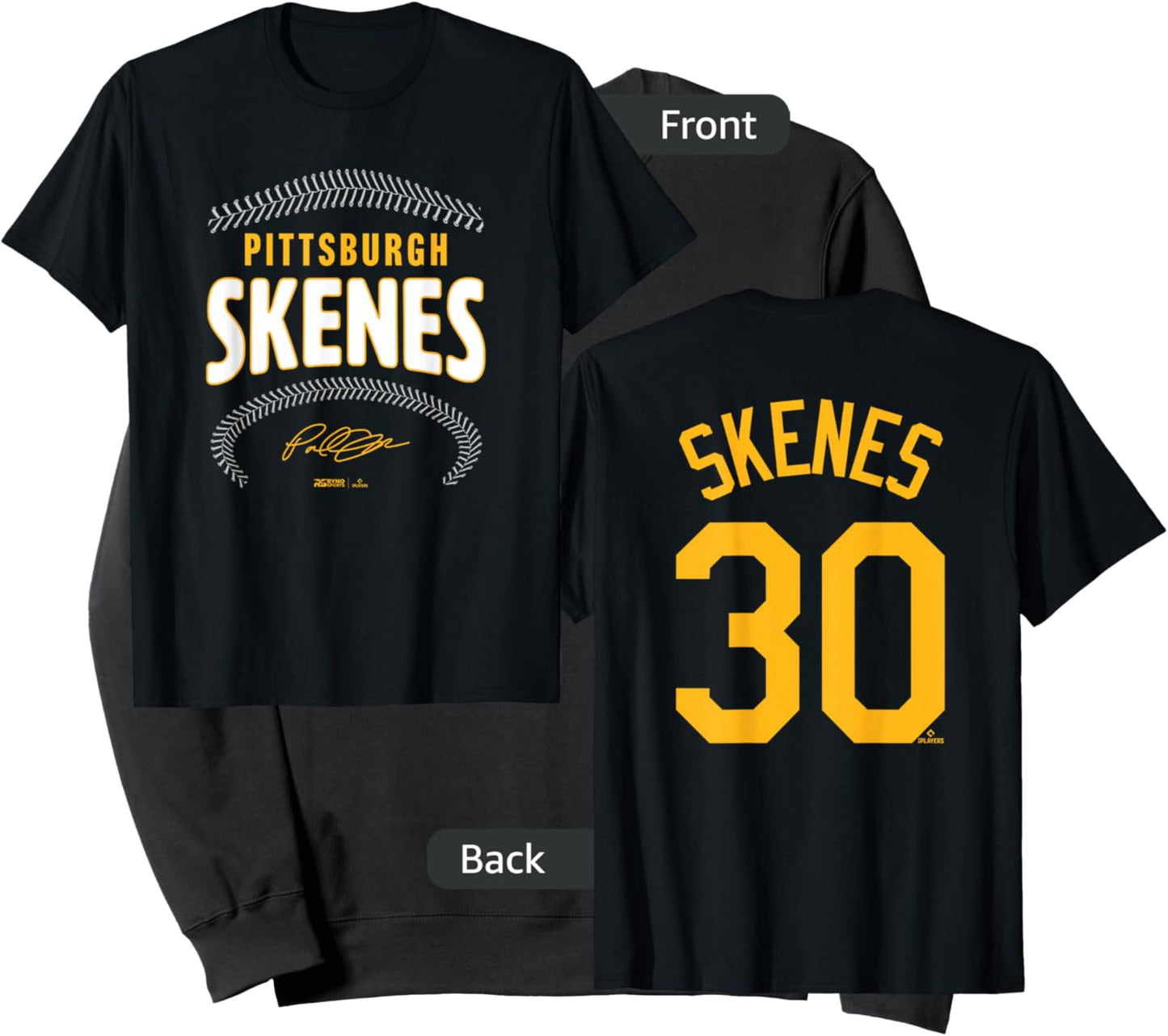 Paul Skenes Pittsburgh Name & Number (Front & Back) MLBPA Sweatshirt - Sweatshirt | Black
