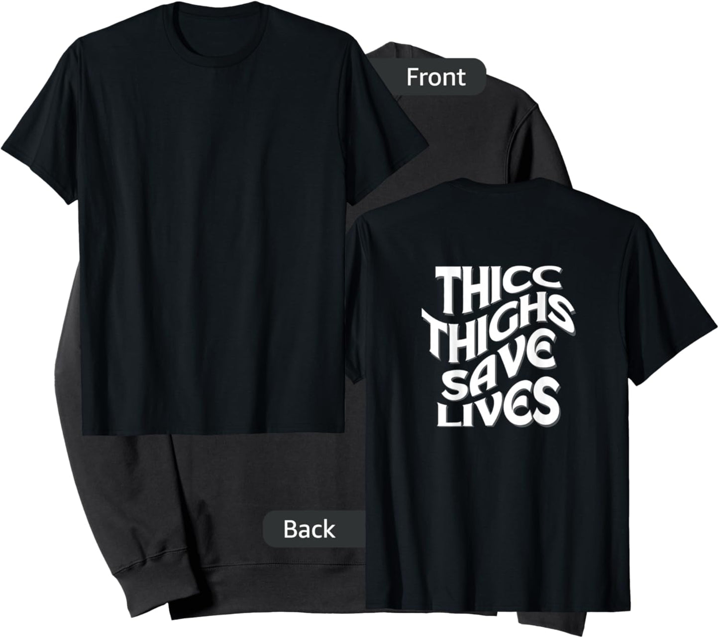 Funny 'THICC THIGHS SAVE LIVES' Gym Pump Cover for the Gym Sweatshirt - Sweatshirt | Black