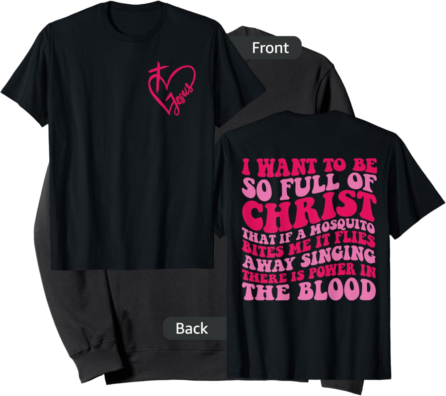 I want to be so full of Christ that if a mosquito 2 sided Sweatshirt - Sweatshirt | Black