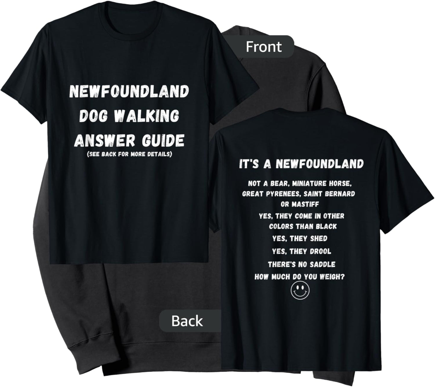 Funny Newfoundland Dog Walking Answer Guide Sweatshirt - Sweatshirt | Black