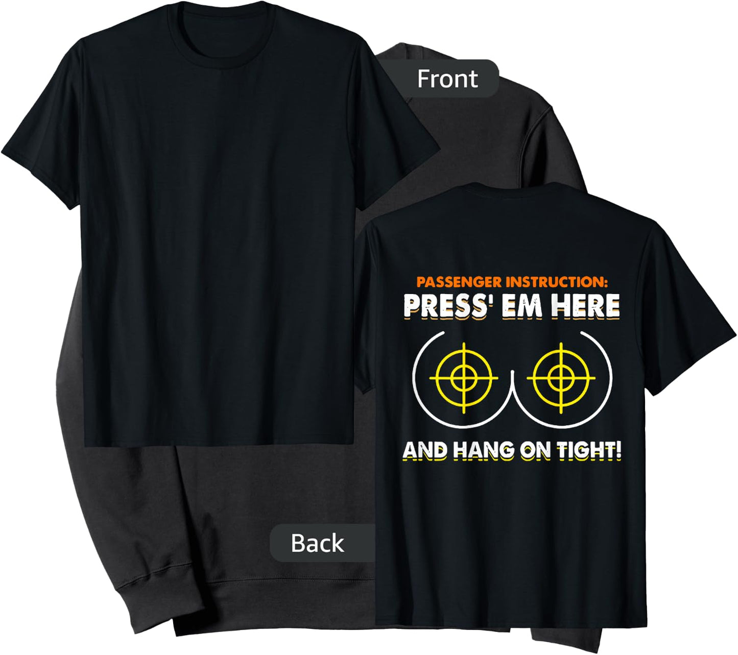 Passenger Instruction Press Em Here And Hang On Tight Shirt Sweatshirt - Sweatshirt | Black