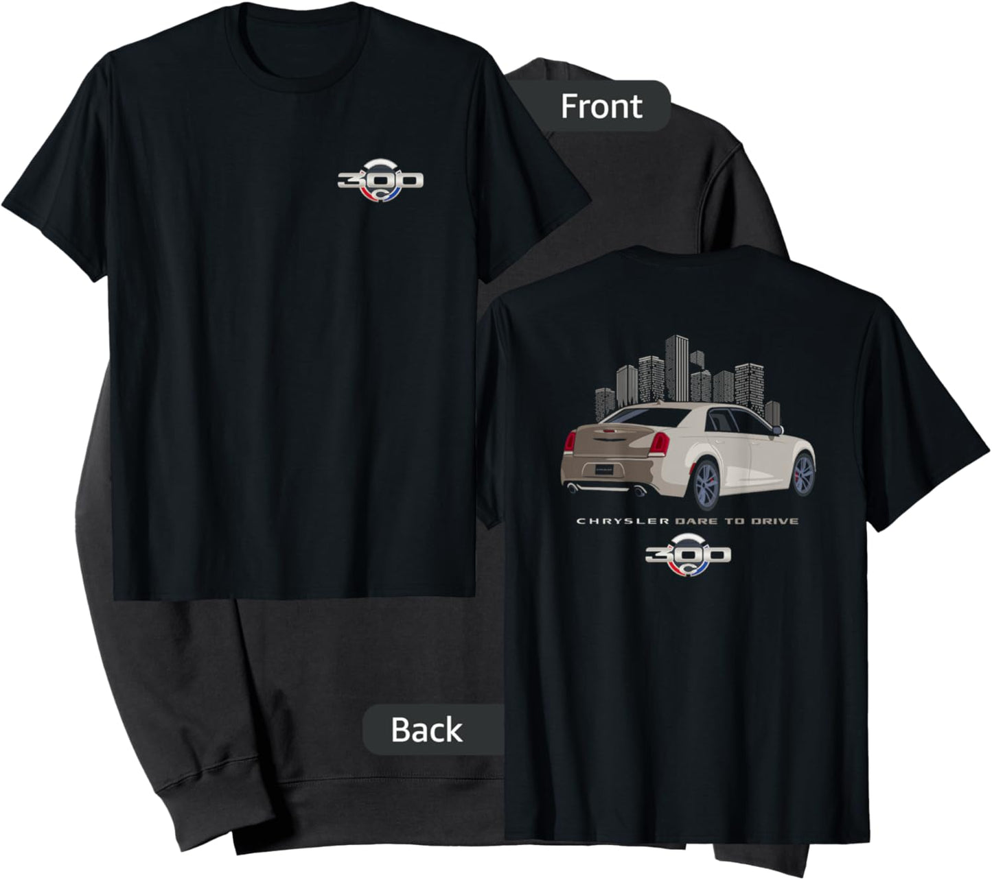 Chrysler 300 Dare to Drive (Front/Back) Sweatshirt - Sweatshirt | Black