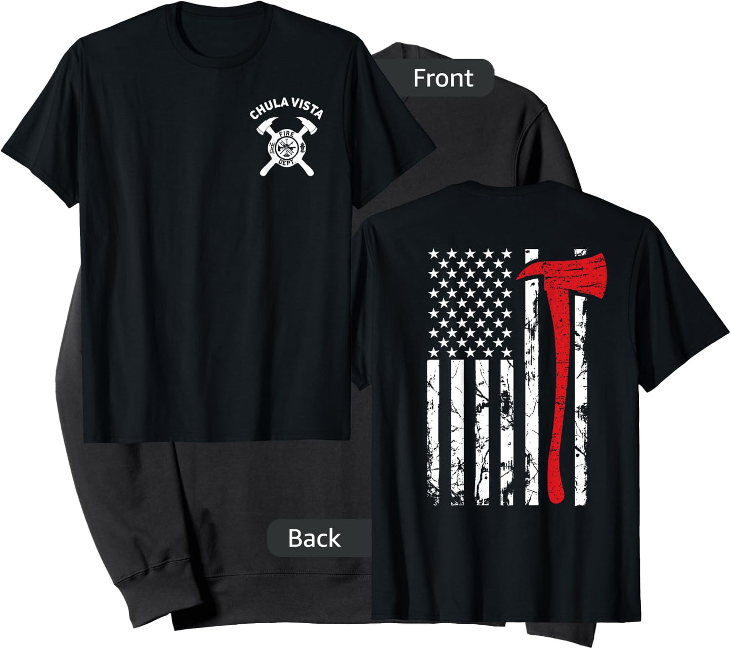 City Of Chula Vista Fire Department California Firefighter Sweatshirt - Sweatshirt | Black
