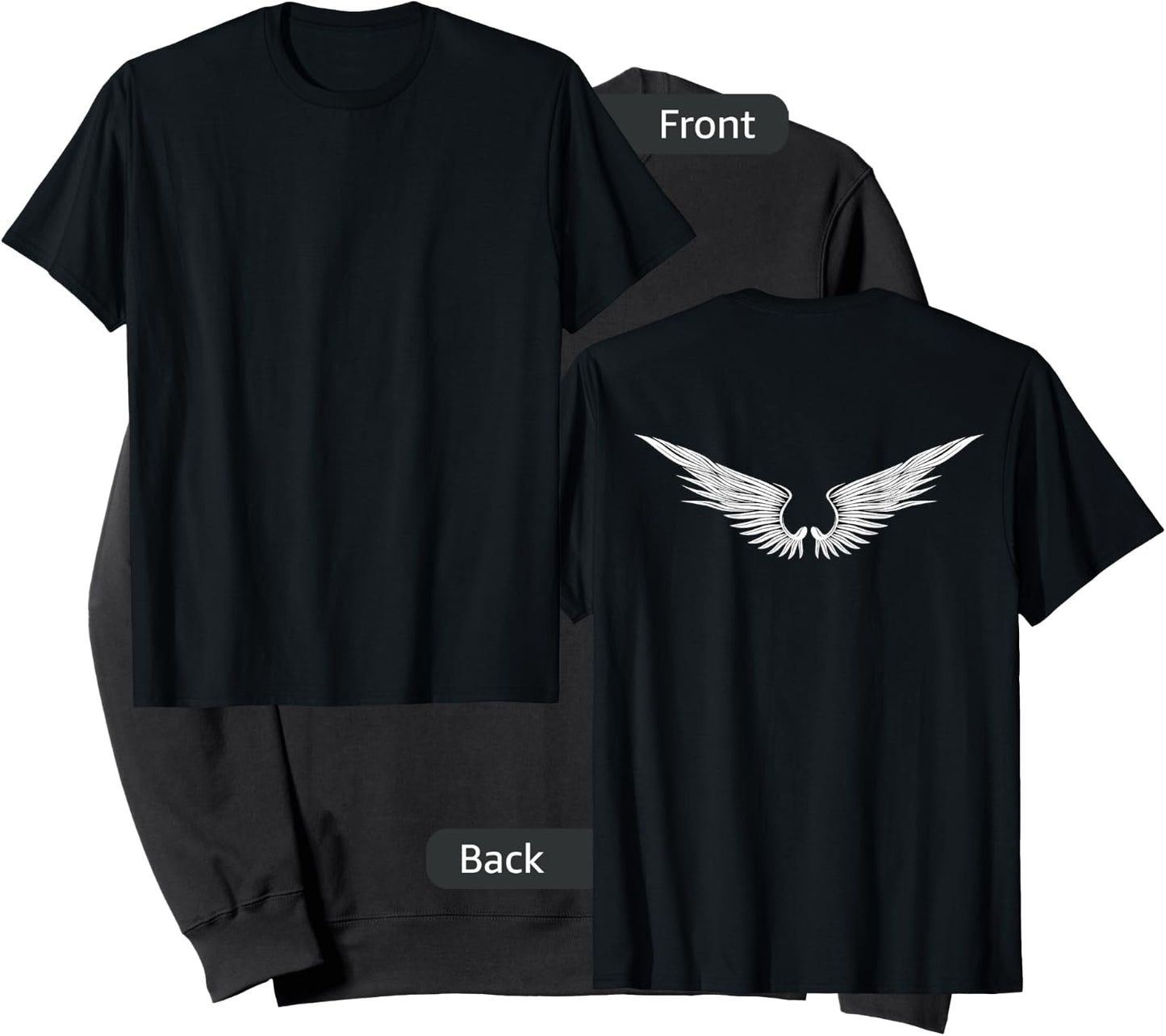 Angel Wings Freedom Guardian & Women Angel Sweatshirt - Sweatshirt | Black